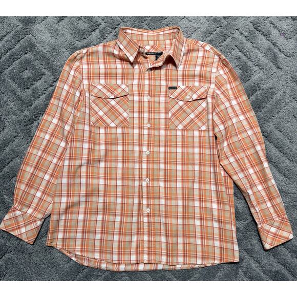 Rocawear Other - Vintage 90s Roca Wear Shirt Mens 2XL Orange Tartan Plaid LS Streetwear Hip Hop